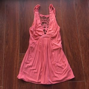 SKY sz small coral detailed back tank