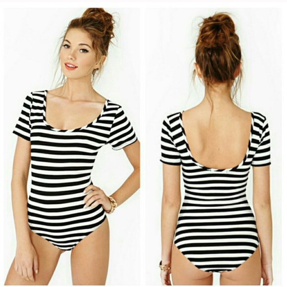 Nasty Gal striped bodysuit