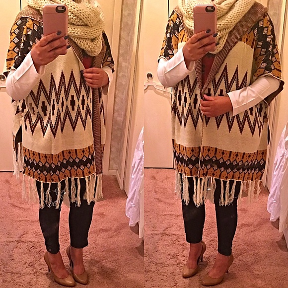 CCO Ethnic Print Open Cardigan - Picture 4 of 5