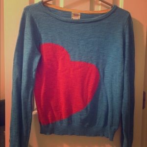 Blue heart sweater