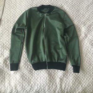 Khaki green bomber jacket