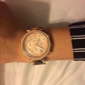 Michael Kors Rose Gold tortoise Watch