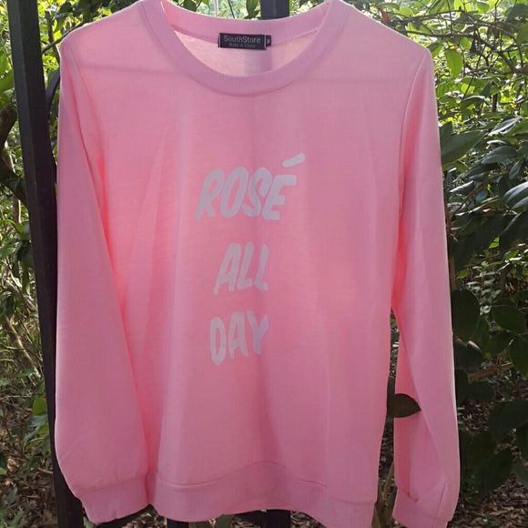 SOLD Baby pink Rose all day sweater