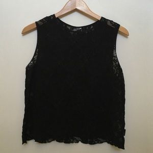 Black lace tank top