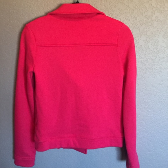Splendid pink motorcycle pea coat sweatshirt S - Picture 3 of 4
