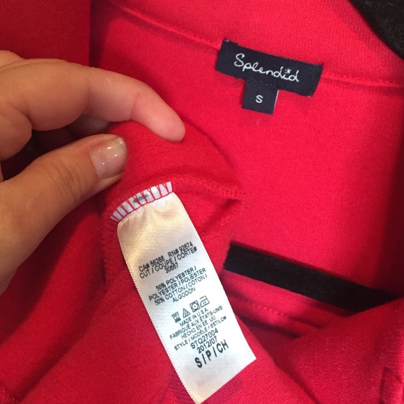 Splendid pink motorcycle pea coat sweatshirt S - Picture 4 of 4