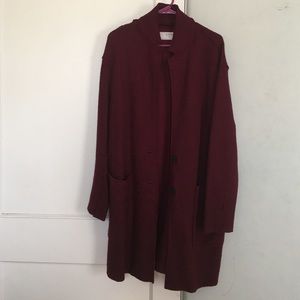 Dark red coat