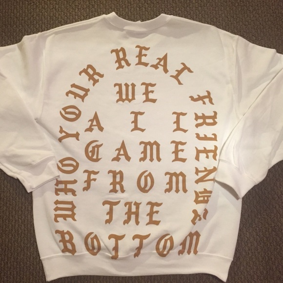 Kanye Pop Up White Crew Neck - Picture 1 of 2