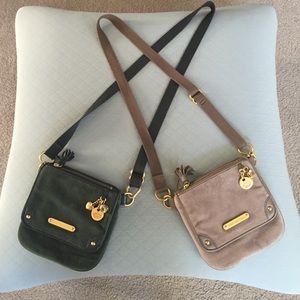 Juicy couture cross body purse olive green and tan