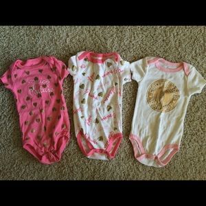 Baby girl Juicy Couture onesies, never worn