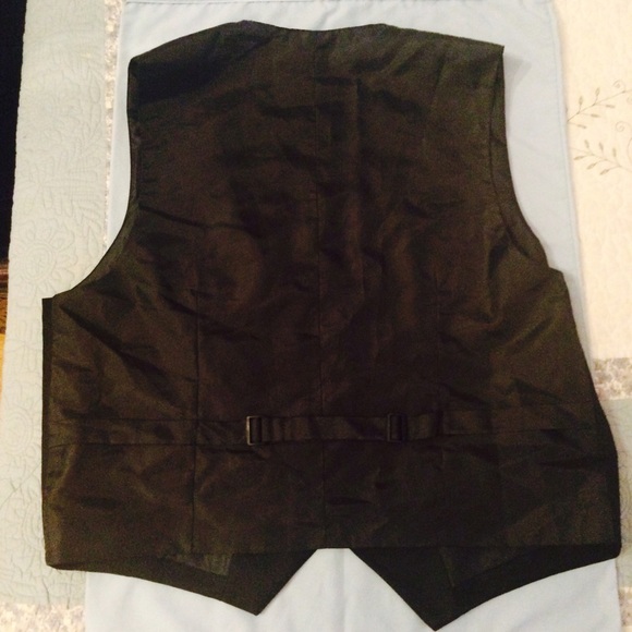 SOLD BOGO! Pierre Cardin black vest, back clinch, lined - Picture 2 of 3