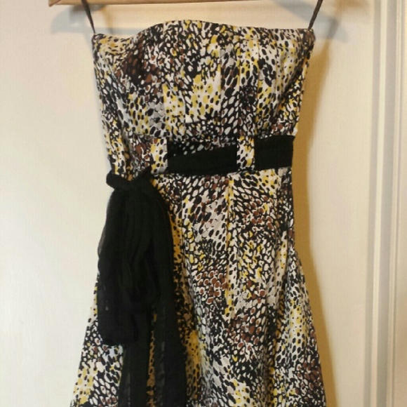 Anthropologie Strapless Belted Dress - Picture 3 of 4