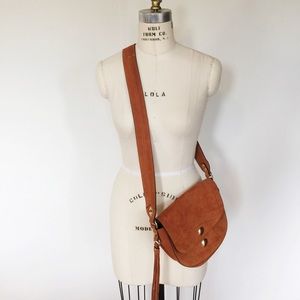 & Other Stories Suede Saddle Bag