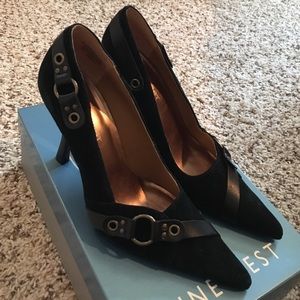 Nine West Black Suede Heels