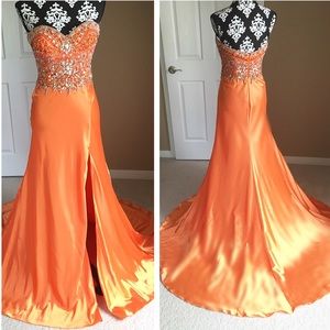Terani Couture Strapless Prom/ Pageant Gown