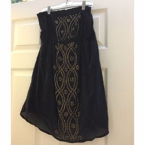 Raviya Black Gold Detailed Dress Size M