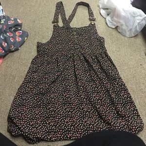 Overall floral dress