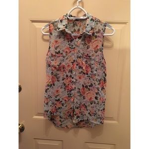 Papaya floral top