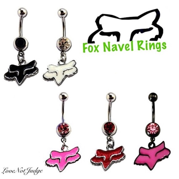 NEW! MORE COLORS AVAILABLE- FOX NAVEL BELLY  RING - Picture 2 of 5