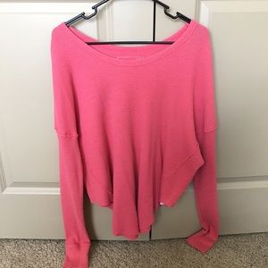 Free People longsleeve waffle knit sweater