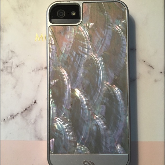 Grey Pearl Inlaid Phone Case for iPhone 5S, 6SE