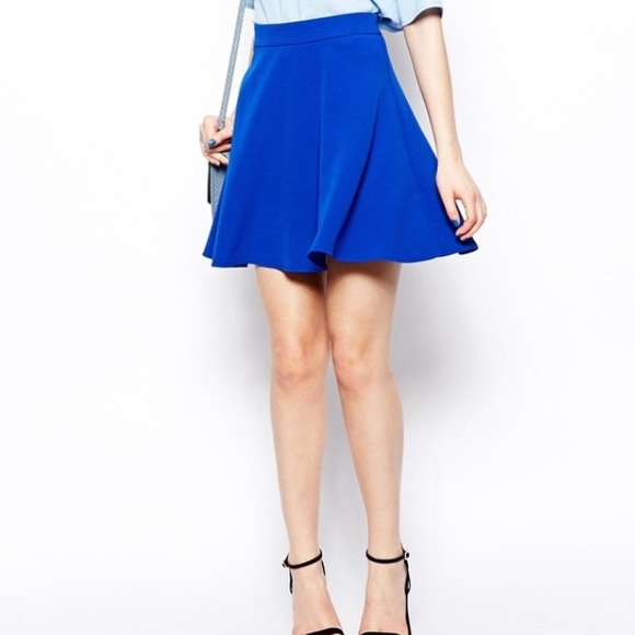 ASOS Blue Skater Skirt- M