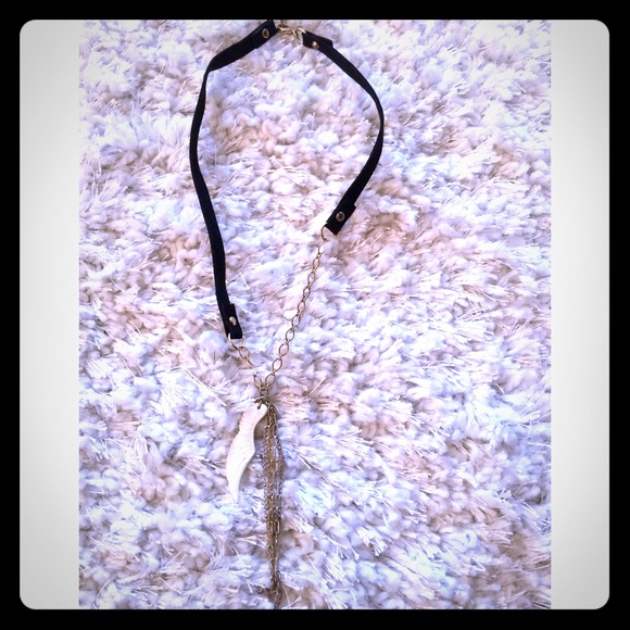 Velvet choker with charms