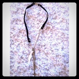 Velvet choker with charms