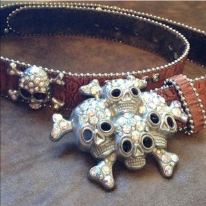 Skull Rhinestone Belt