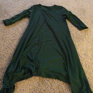 Dark green midi dress