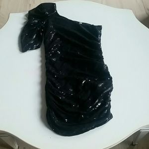 Black sequined dress