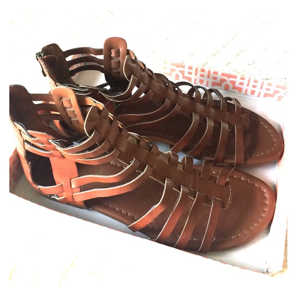 Brown gladiator sandals