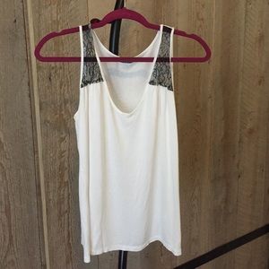 Velvet cream colored tank