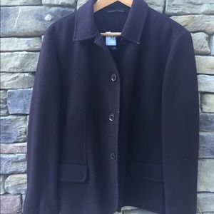 Max Mara 100% virgin wool deep wine/plum jacket