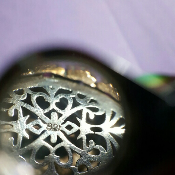 TURKISH 925 SILVER W/BRONZE RUBY, EMERALD, TOPAZ - Picture 4 of 4