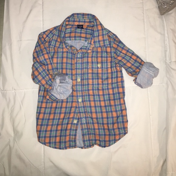 Gap kids plaid button down