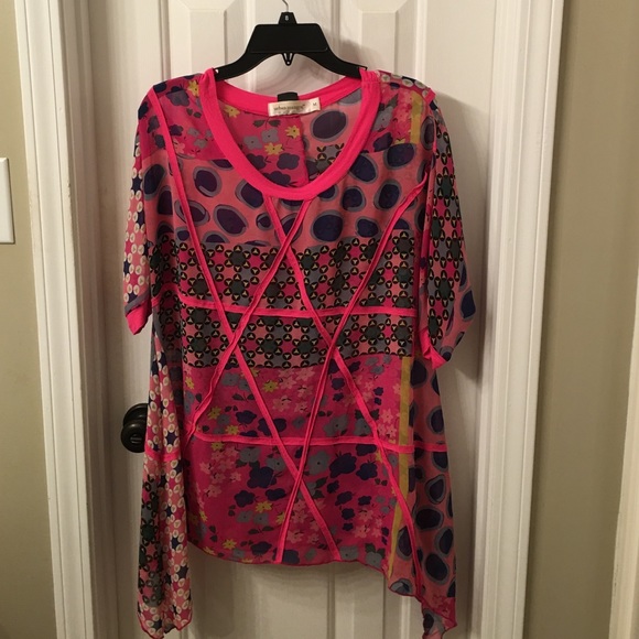 Colorful patchwork blouse