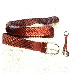 MK woven belt & charm