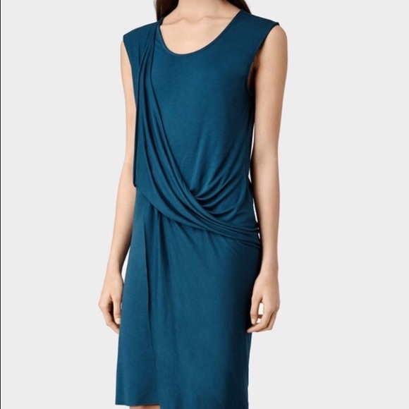 All Saints Peacock Blue Dress