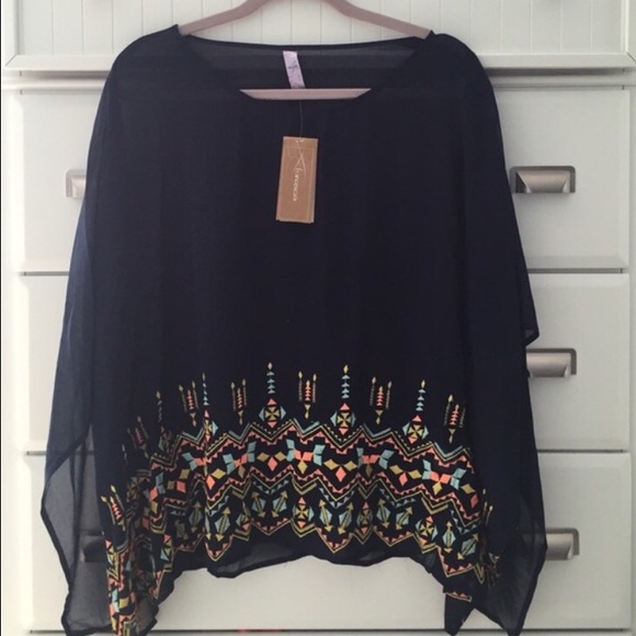 Francesca's embroidered blouse