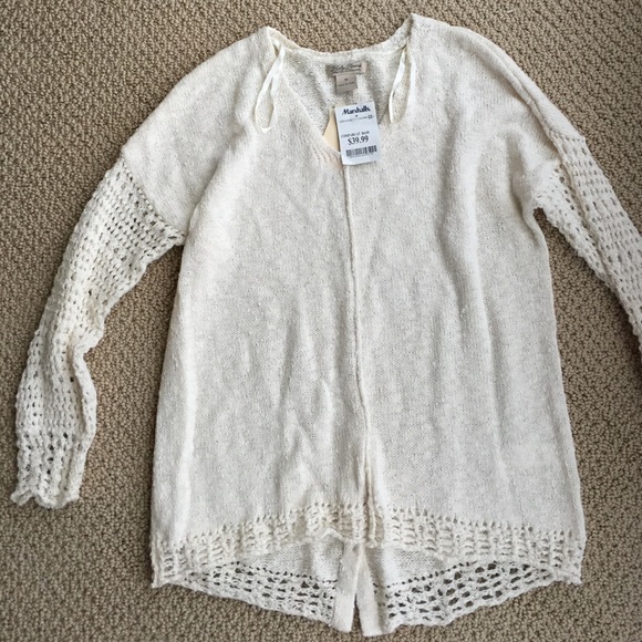 Crocheted lucky brand sweater, new with Tags