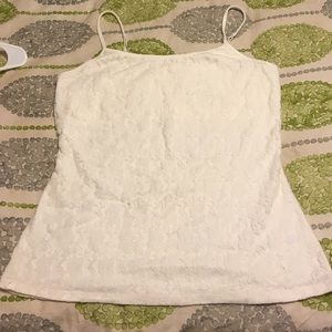 Express white lace Cami sz large