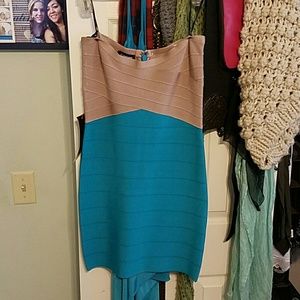 Bebe two toned bodycon dress