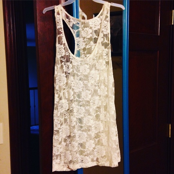 CUTE Sheer Lace Tank - Picture 1 of 2