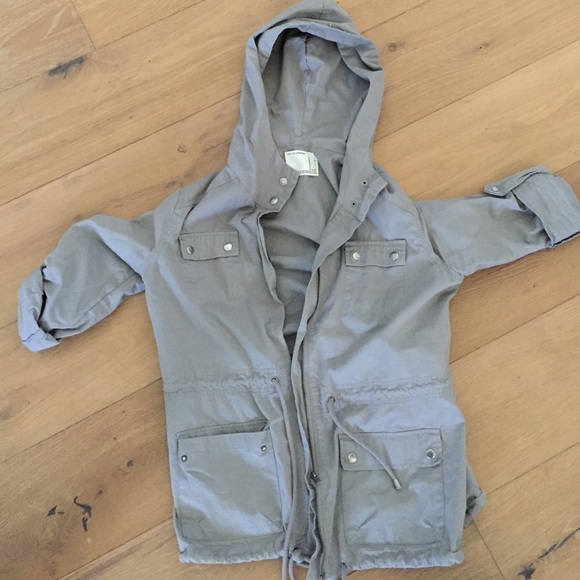 Life in Progress grey utility jacket with hood