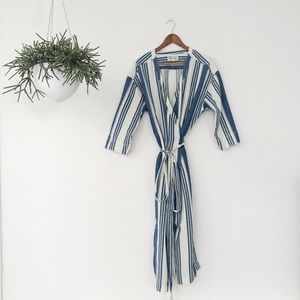 Madewell Midi Wrap Dress "Linn Stripe"