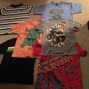 Lot of six boys shirts