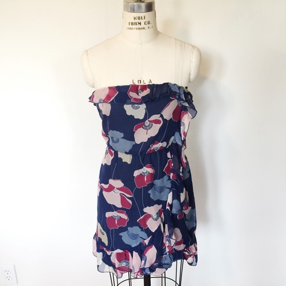 Floral silk dress