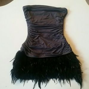 Tub dress with feather bottom