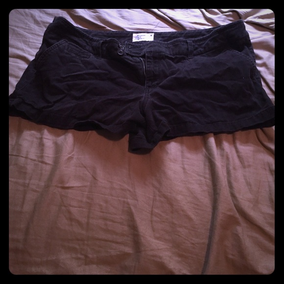 American eagle black cotton shorts